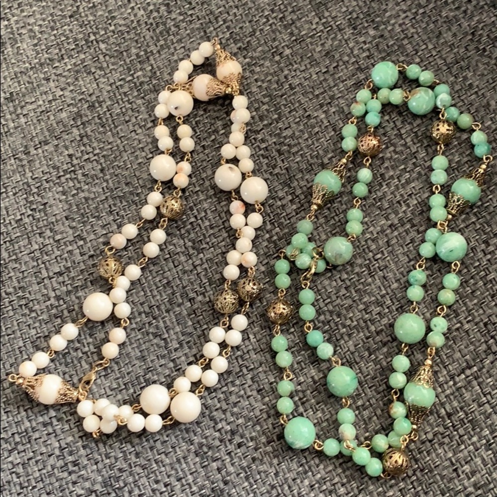 Set of two long style necklaces